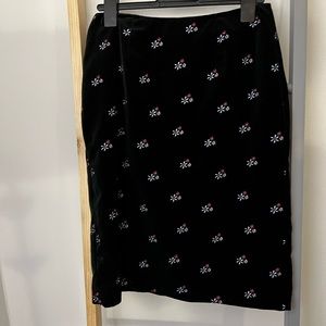 Vintage Velvet Black  Floral Skirt from Hanna Andersson